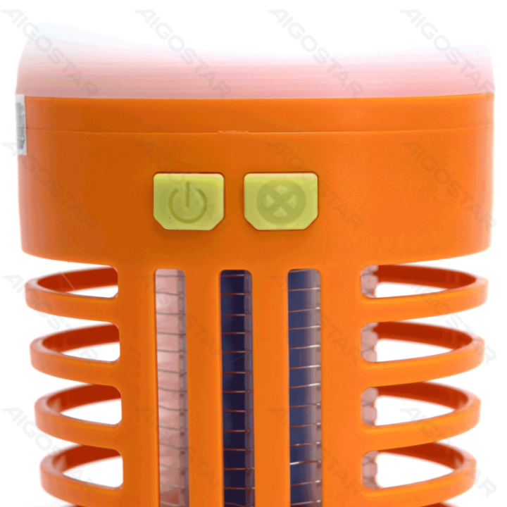 Mosquito killer camp lamp 200lm purple light+white light USB charging orange