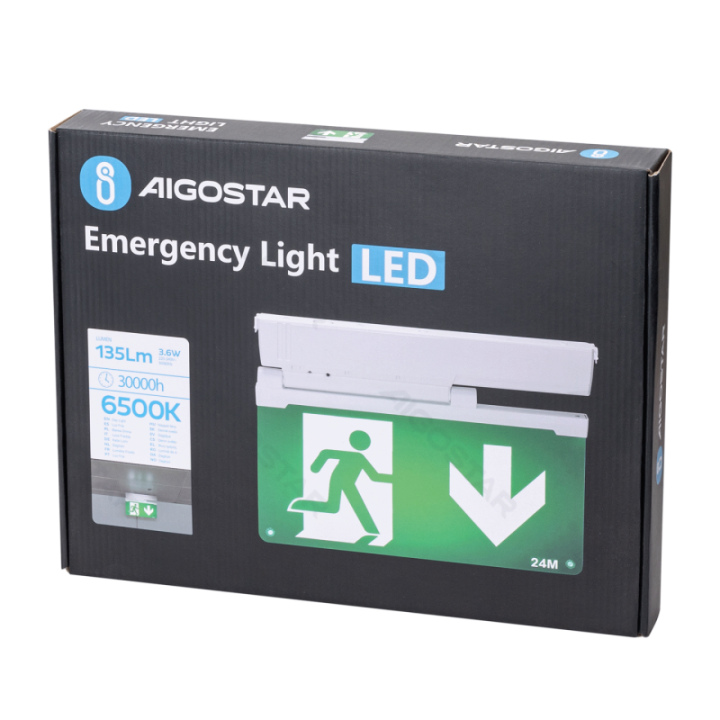 Avarinis išėjimo šviestuvas 4W 6500K