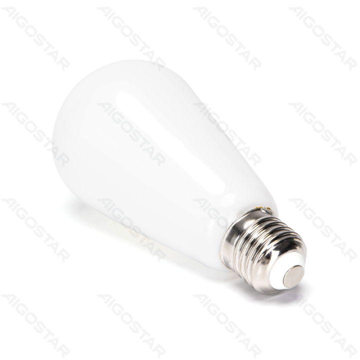 LED filamento lemputė su pieniškai baltu gaubtu ST64 E27 12W