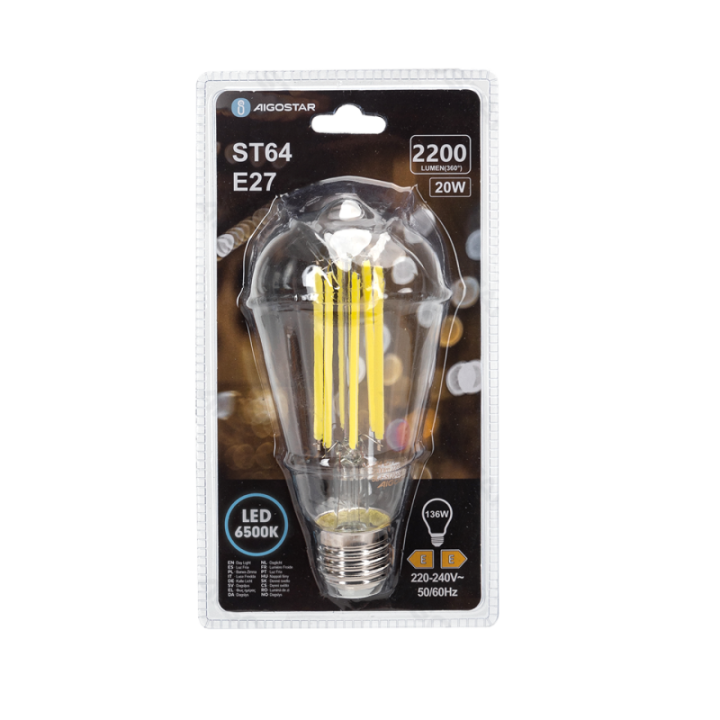 LED Filament Bulb (Clear) ST64 E27 20W