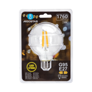 LED Filament Bulb (Clear) G95 E27 16W