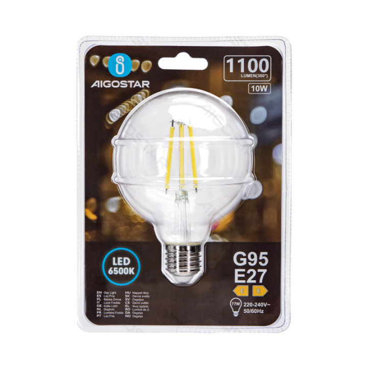 LED Filament Bulb (Clear) G95 E27 10W