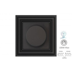 LED šviesos stipr. impulsinis reguliatorius "Retro" ruda matinė, 7.5–105W