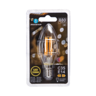 LED Filamento lemputė (Auksinė) C35 E14 8W
