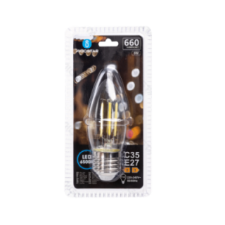 LED Filament Bulb (Clear) C35 E27 6W
