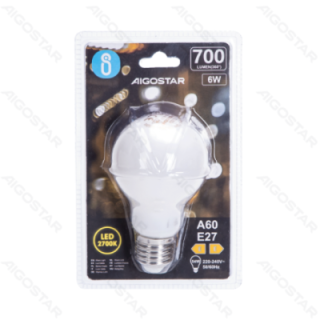 LED Filament Bulb (Milky White) A60 E27 6W