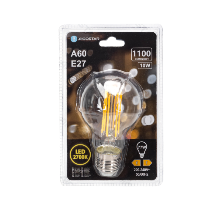 LED Filament Bulb (Clear) A60 E27 10W