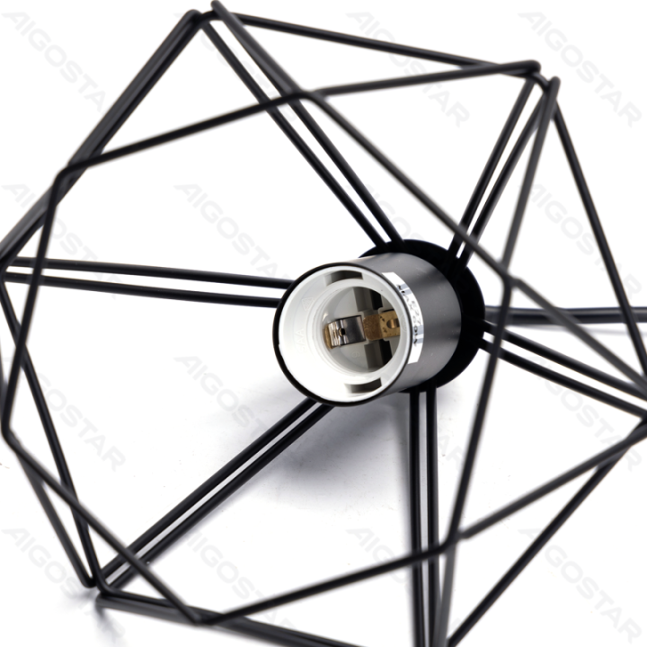 Iron Pendant Lamp (Without Light Source) Black E27