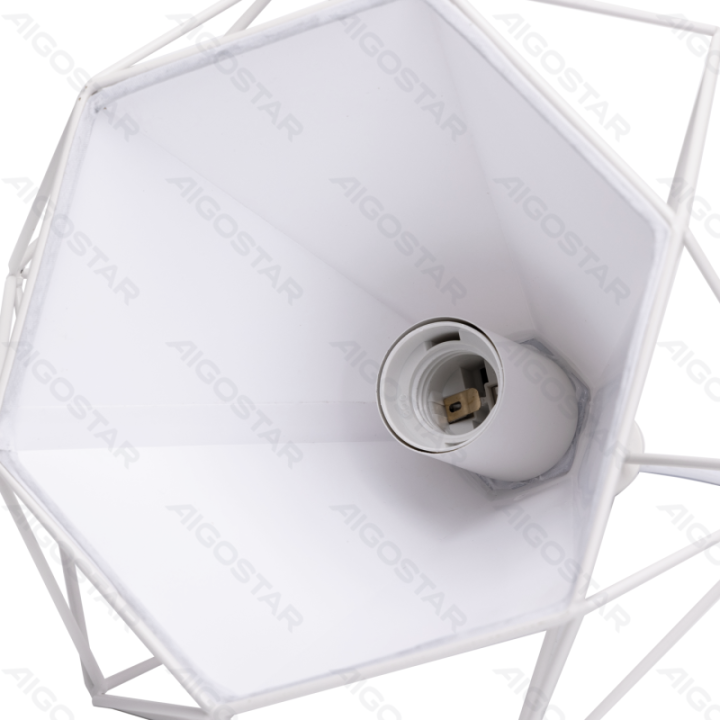 Geležinis pakabinamas šviestuvas (be šviesos šaltinio) Baltas E27