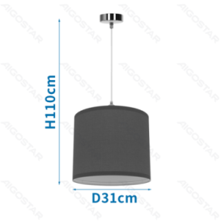 Fabric Pendant Lamp (Without Light Source) Gray E27