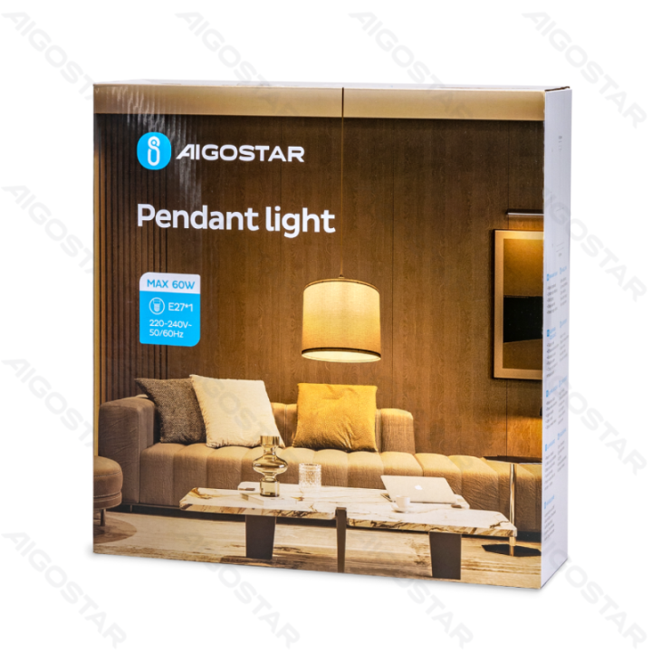 Audinio pakabinamas šviestuvas (be šviesos šaltinio) Pilkas E27