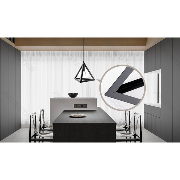 Geležinis pakabinamas šviestuvas (be šviesos šaltinio) E27