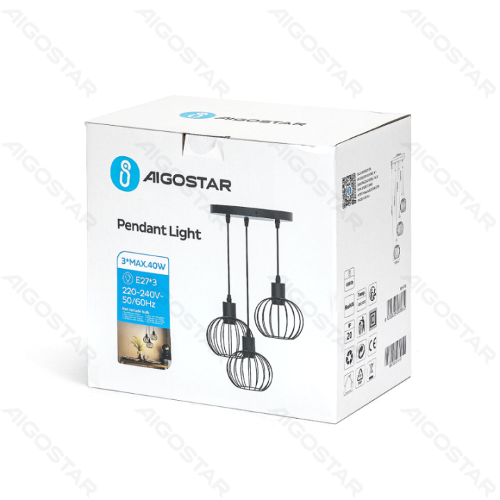 Iron Pendant Lamp (Without Light Source) E27*3