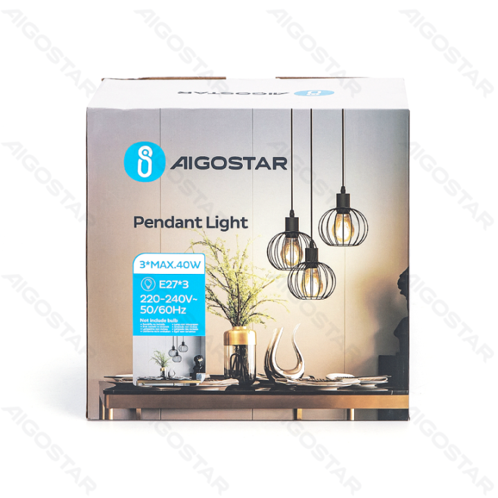 Iron Pendant Lamp (Without Light Source) E27*3