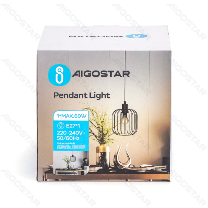 Geležinis pakabinamas šviestuvas (be šviesos šaltinio) E27