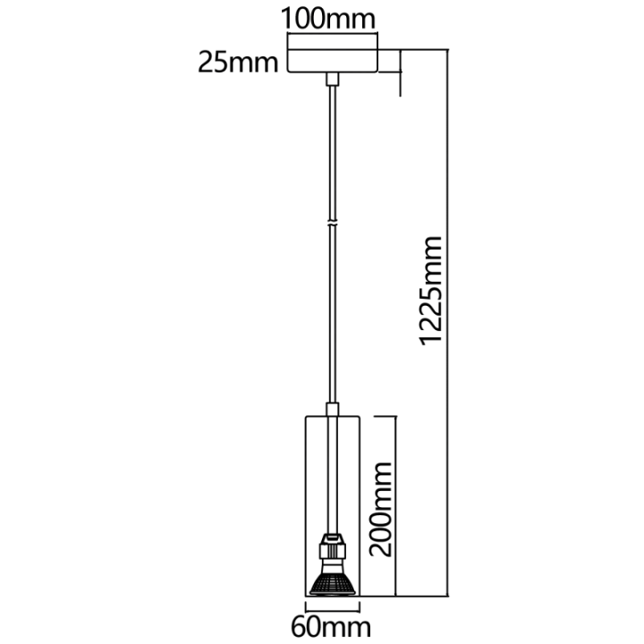 Iron pendant light white (without light source) GU10