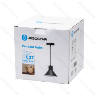 Iron pendant light black (without light source) E27