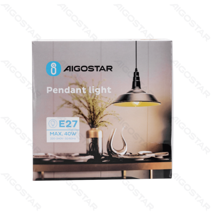 Iron pendant light black (without light source) E27