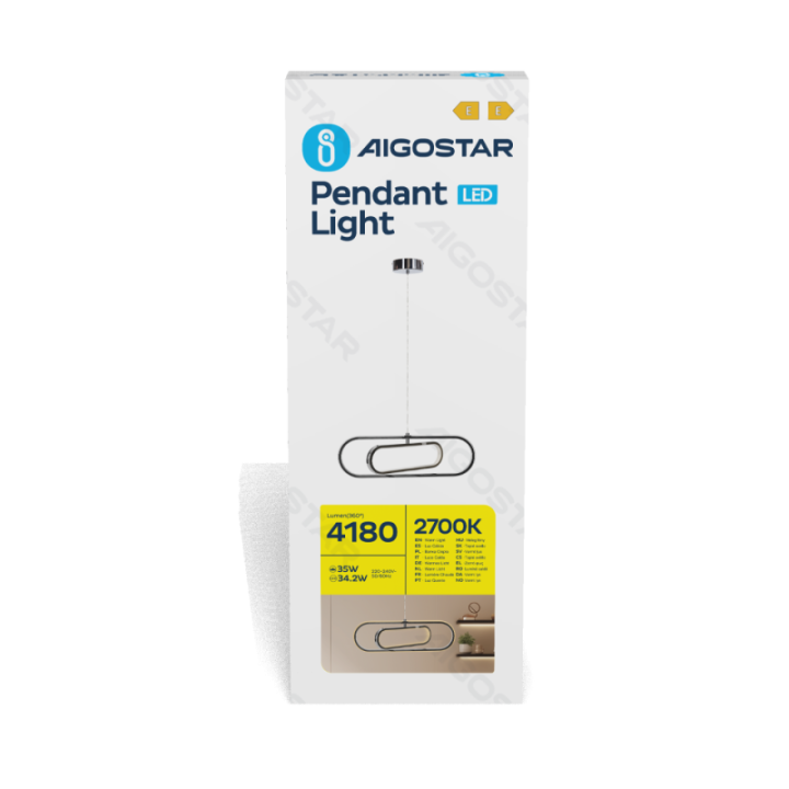 Metalo ir silikono LED pakabinamas šviestuvas, 35W, 2700K