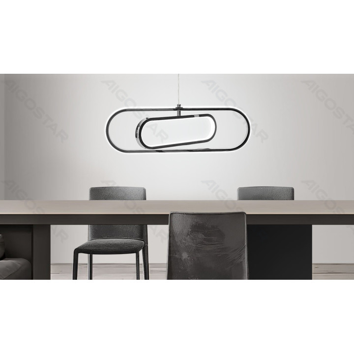 Metalo ir silikono LED pakabinamas šviestuvas, 35W, 6500K