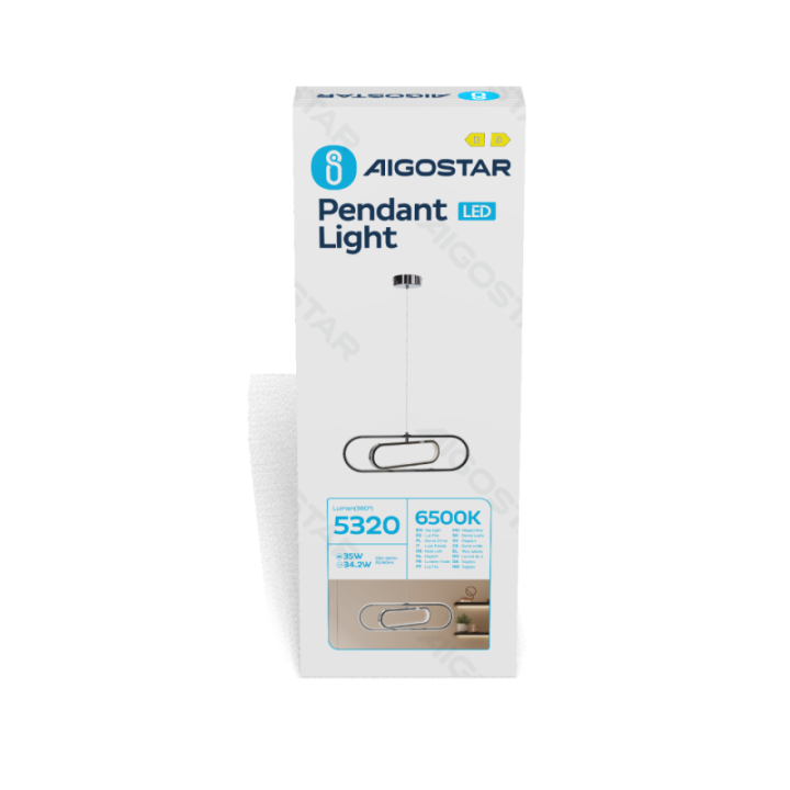 Metalo ir silikono LED pakabinamas šviestuvas, 35W, 6500K