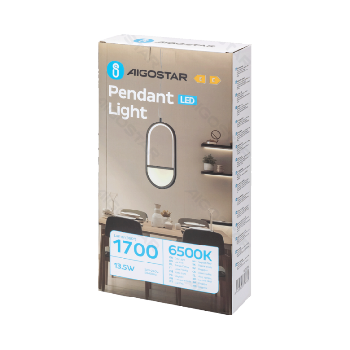 Aliuminio pakabinamas šviestuvas 13.5W 6500K