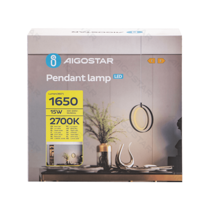 Pakabinamas šviestuvas 2700K Aliuminis & Silikonas