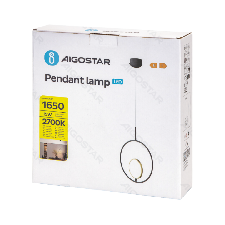 Pakabinamas šviestuvas 2700K Aliuminis & Silikonas