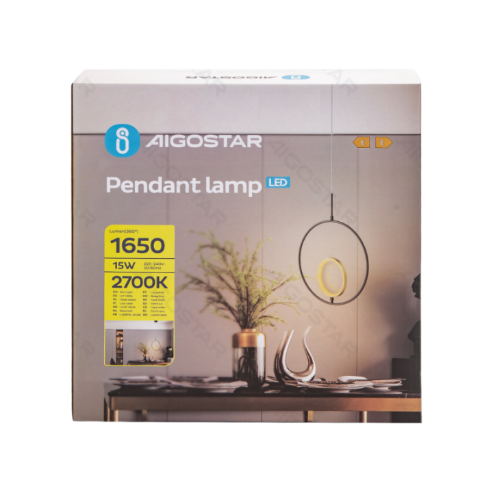 Pakabinamas šviestuvas 2700K Aliuminis & Silikonas