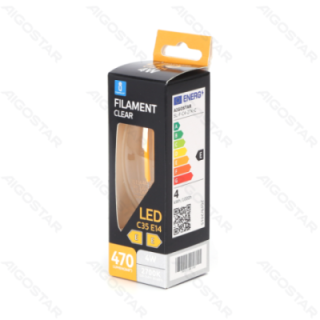 LED Filament Bulb (Clear) C35 E14 4W