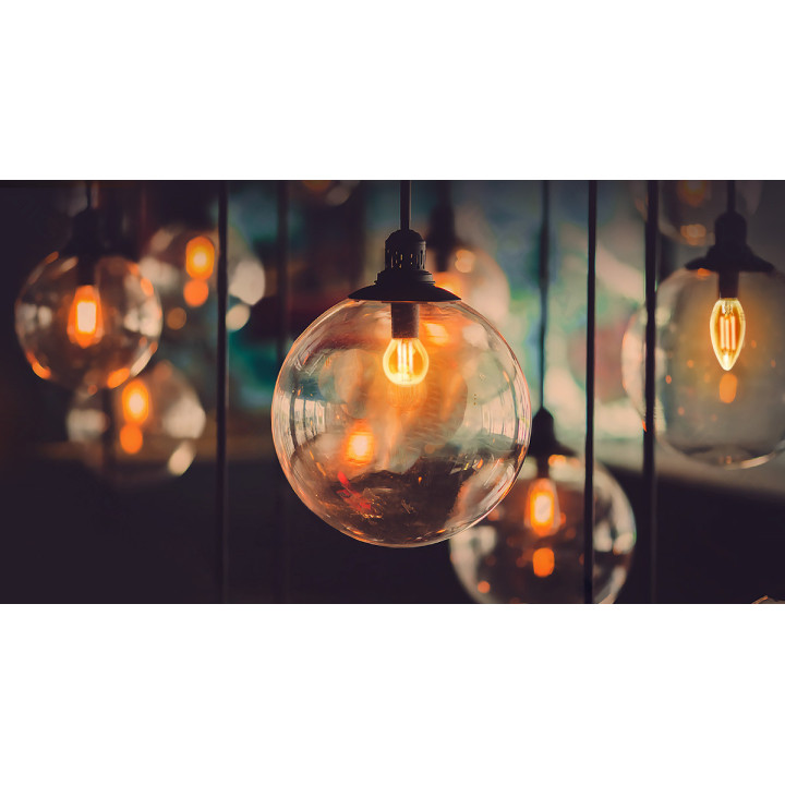 LED Filamento lemputė (Gintarinė) G45 E27 4W