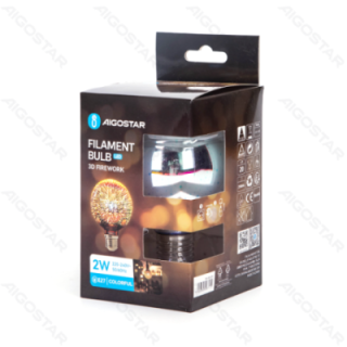 LED Filamento lemputė (3D fejerverkas) E27 2W
