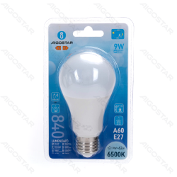 LED šviesai jautri ir mikrobangų jutiklio lemputė A60 E27 9W 6500K