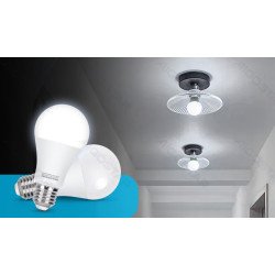 LED šviesai jautri ir mikrobangų jutiklio lemputė A60 E27 9W 6500K