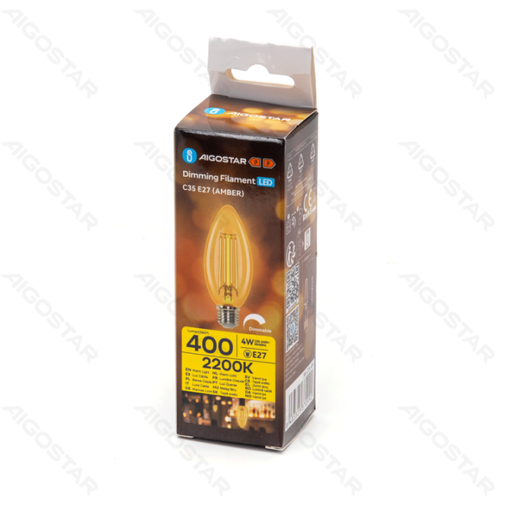 LED dimming filament C35 E27 4W 2200K