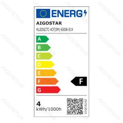LED reguliuojamo ryškumo siūlinė E14 4W 6500K