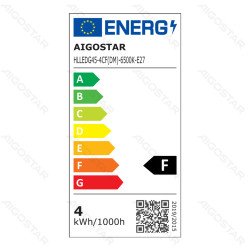 LED reguliuojamo ryškumo siūlinė G45 E27 4W 6500K