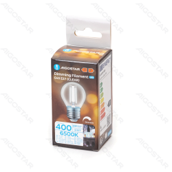 LED reguliuojamo ryškumo siūlinė G45 E27 4W 6500K
