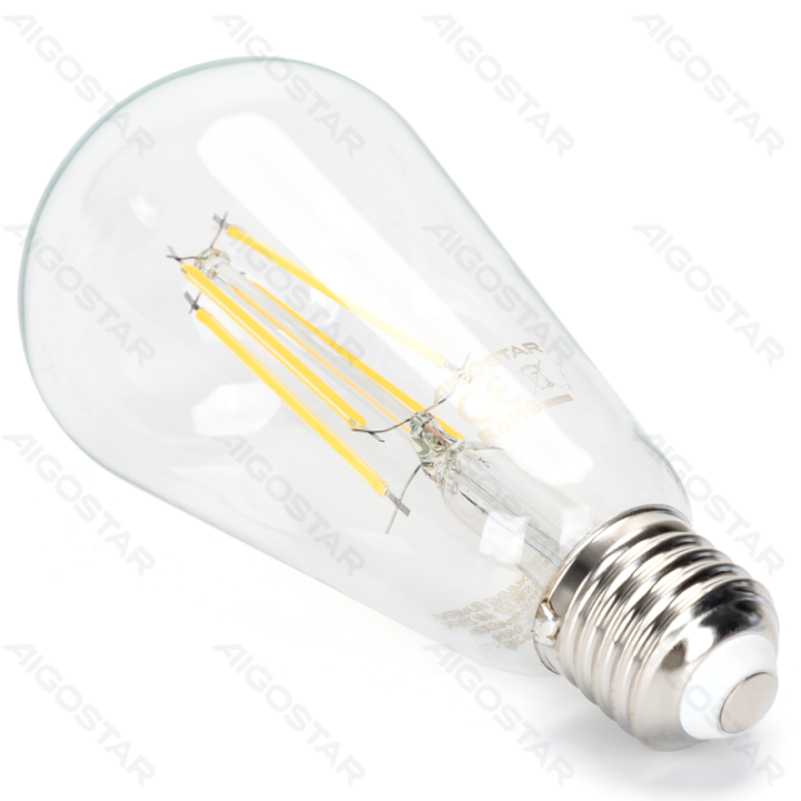 LED reguliuojama filamento ST64 E27 6W 2700K