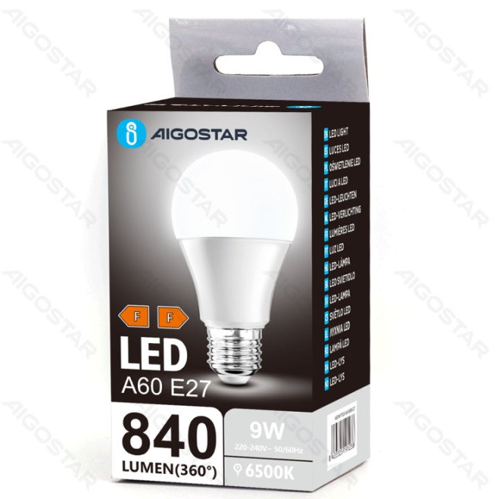 LED A60 E27 9W 6500k