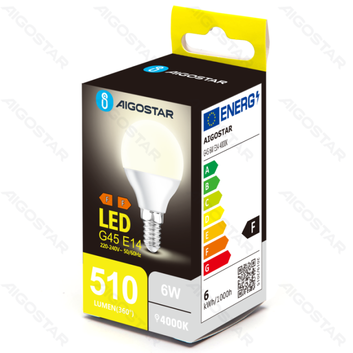 LED G45 E14 6W 4000K