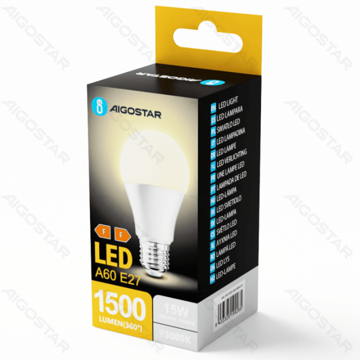 LED A60 E27 15W 3000k