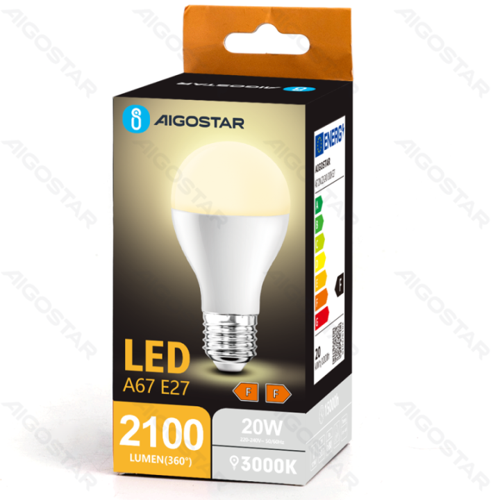 LED A67 E27 20W 3000k