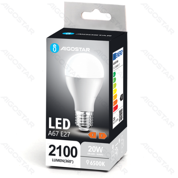 LED A67 E27 20W 6500k