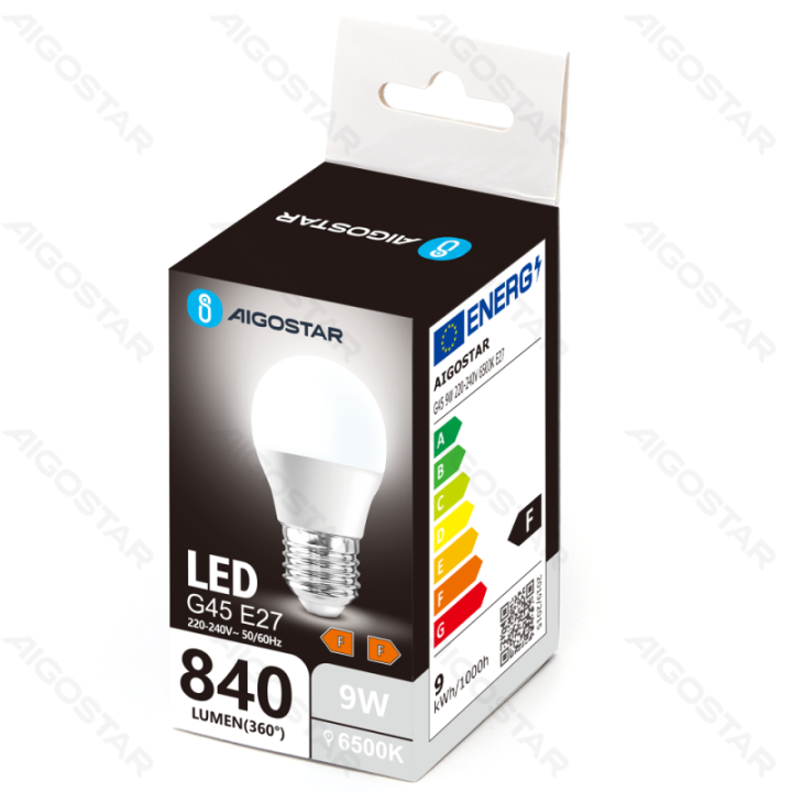 LED G45 E27 9W 6500K