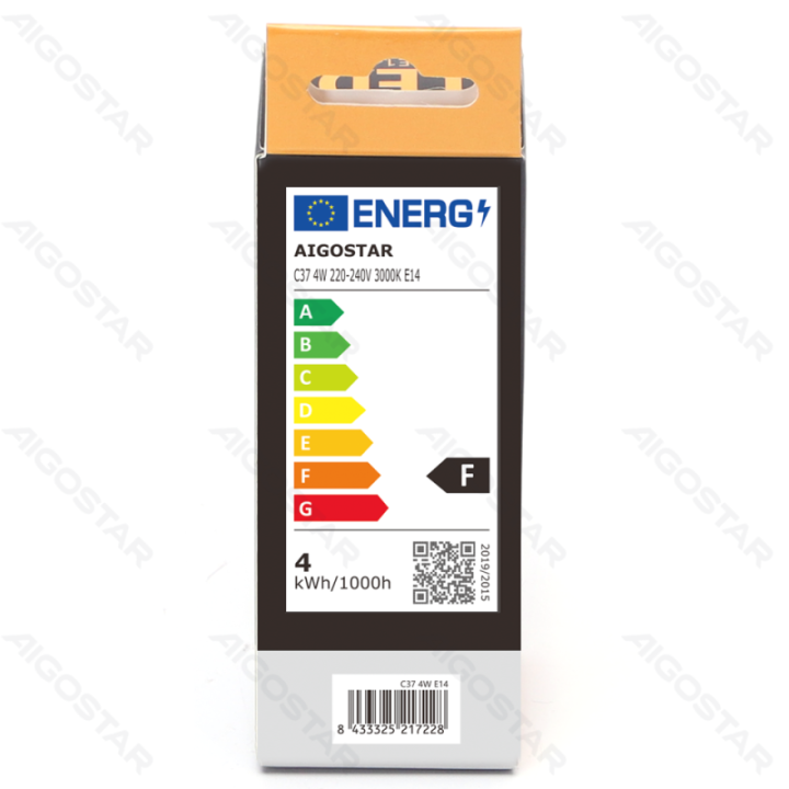 LED C37 E14 4W 3000K