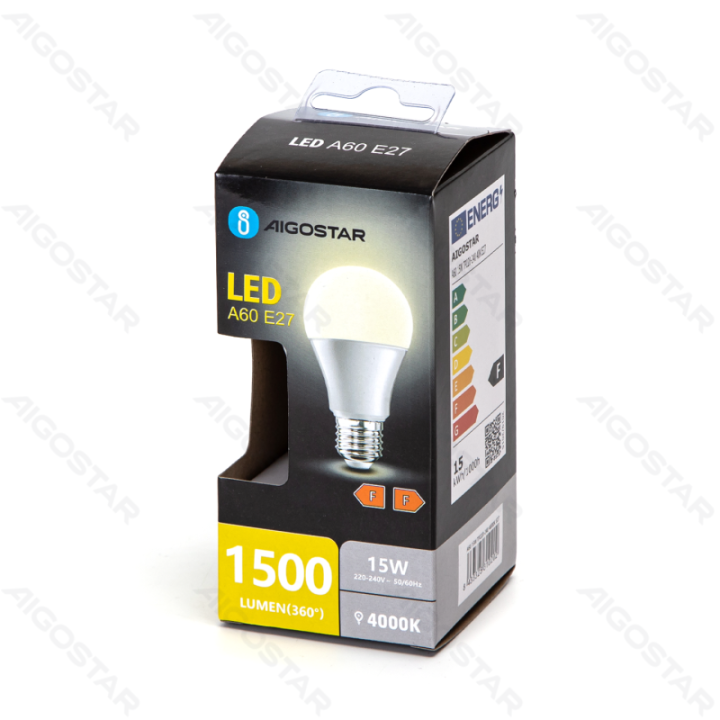LED A60 E27 15W 4000k