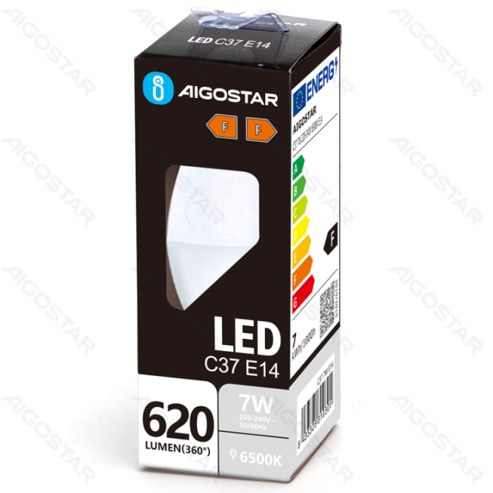 LED C37 E14 7W 6500K