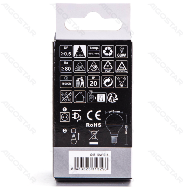 LED G45 E14 10W 6500K