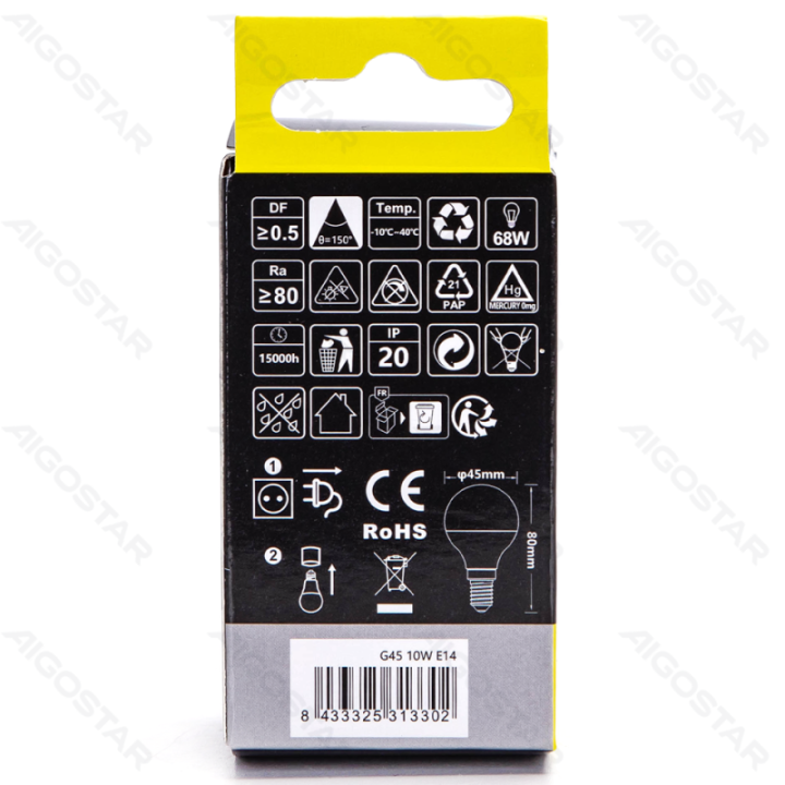 LED G45 E14 10W 4000K